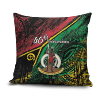 Vanuatu 46th Year Anniversary Pillow Cover Vintage Grunge Vanuatu Flag Heritage LT9 Black - Polynesian Pride