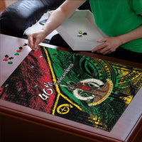 Vanuatu 46th Year Anniversary Puzzle Vintage Grunge Vanuatu Flag Heritage LT9 - Polynesian Pride