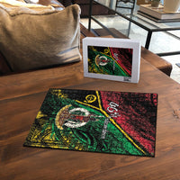 Vanuatu 46th Year Anniversary Puzzle Vintage Grunge Vanuatu Flag Heritage LT9 - Polynesian Pride