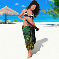 Vanuatu 46th Year Anniversary Sarong Vintage Grunge Vanuatu Flag Heritage LT9 - Polynesian Pride