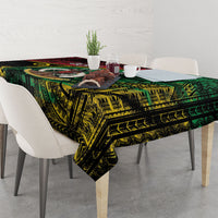 Vanuatu 46th Year Anniversary Tablecloth Vintage Grunge Vanuatu Flag Heritage LT9 - Polynesian Pride