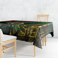 Vanuatu 46th Year Anniversary Tablecloth Vintage Grunge Vanuatu Flag Heritage LT9 - Polynesian Pride