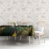 Vanuatu 46th Year Anniversary Tablecloth Vintage Grunge Vanuatu Flag Heritage LT9 - Polynesian Pride