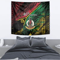 Vanuatu 46th Year Anniversary Tapestry Vintage Grunge Vanuatu Flag Heritage LT9 - Polynesian Pride