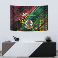 Vanuatu 46th Year Anniversary Tapestry Vintage Grunge Vanuatu Flag Heritage LT9 - Polynesian Pride