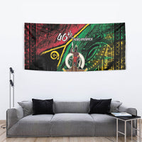Vanuatu 46th Year Anniversary Tapestry Vintage Grunge Vanuatu Flag Heritage LT9 - Polynesian Pride