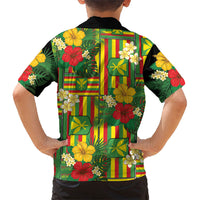 Hawaii Kanaka Maoli Hibiscus Family Matching Mermaid Dress and Hawaiian Shirt Hawaiian Flag Motif