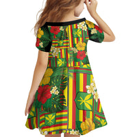 Hawaii Kanaka Maoli Hibiscus Family Matching Off Shoulder Maxi Dress and Hawaiian Shirt Hawaiian Flag Motif