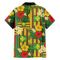 Hawaii Kanaka Maoli Hibiscus Family Matching Tank Maxi Dress and Hawaiian Shirt Hawaiian Flag Motif LT9 Dad's Shirt - Long Sleeve Green - Polynesian Pride