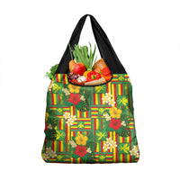 Hawaii Kanaka Maoli Hibiscus Grocery Bag Hawaiian Flag Motif