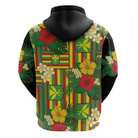 Hawaii Kanaka Maoli Hibiscus Hoodie Hawaiian Flag Motif