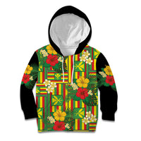 Hawaii Kanaka Maoli Hibiscus Kid Hoodie Hawaiian Flag Motif