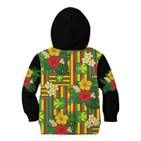 Hawaii Kanaka Maoli Hibiscus Kid Hoodie Hawaiian Flag Motif