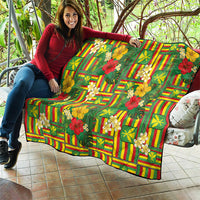 Hawaii Kanaka Maoli Hibiscus Quilt Hawaiian Flag Motif