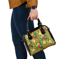Hawaii Kanaka Maoli Hibiscus Shoulder Handbag Hawaiian Flag Motif