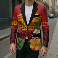 Hawaii Ku Kia'i Mauna Personalized Blazer Hibiscus Kakau Pattern