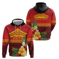 Hawaii Ku Kia'i Mauna Personalized Hoodie Hibiscus Kakau Pattern LT9 - Polynesian Pride