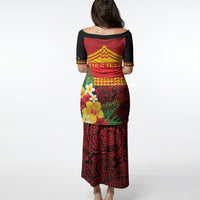 Hawaii Ku Kia'i Mauna Personalized Puletasi Hibiscus Kakau Pattern LT9 - Polynesian Pride
