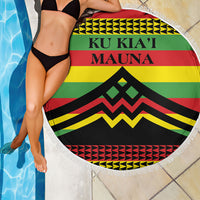 Hawaii Ku Kia'i Mauna Beach Blanket Hawaiian Kanaka Maoli Motif