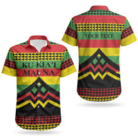Hawaii Ku Kia'i Mauna Personalized Couples Matching Tank Maxi Dress and Hawaiian Shirt Hawaiian Kanaka Maoli Motif LT9 - Polynesian Pride