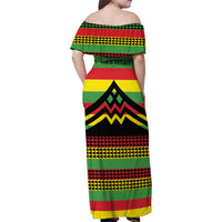Hawaii Ku Kia'i Mauna Personalized Family Matching Off Shoulder Maxi Dress and Hawaiian Shirt Hawaiian Kanaka Maoli Motif