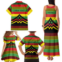 Hawaii Ku Kia'i Mauna Personalized Family Matching Tank Maxi Dress and Hawaiian Shirt Hawaiian Kanaka Maoli Motif LT9 Mom's Dress Green - Polynesian Pride