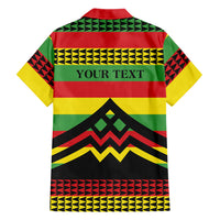 Hawaii Ku Kia'i Mauna Personalized Family Matching Tank Maxi Dress and Hawaiian Shirt Hawaiian Kanaka Maoli Motif LT9 Dad's Shirt - Long Sleeve Green - Polynesian Pride