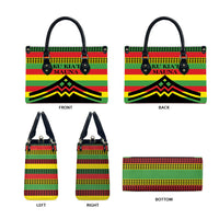 Hawaii Ku Kia'i Mauna Leather Bag Hawaiian Kanaka Maoli Motif