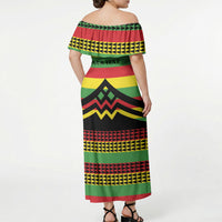 Hawaii Ku Kia'i Mauna Personalized Off Shoulder Maxi Dress Hawaiian Kanaka Maoli Motif LT9 - Polynesian Pride