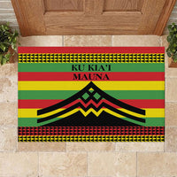 Hawaii Ku Kia'i Mauna Rubber Doormat Hawaiian Kanaka Maoli Motif