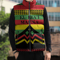Hawaii Ku Kia'i Mauna Personalized Sleeveless Puffer Jacket Hawaiian Kanaka Maoli Motif