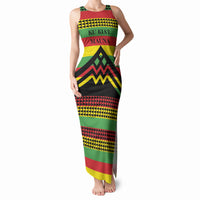 Hawaii Ku Kia'i Mauna Personalized Tank Maxi Dress Hawaiian Kanaka Maoli Motif LT9 Women Green - Polynesian Pride