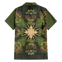 Hawaii Ohia Lehua Squares Family Matching Mermaid Dress and Hawaiian Shirt Hawaiian Quilt Inspired Floral Pattern
