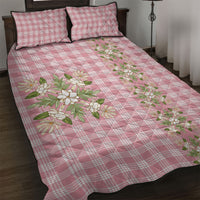 Akala Hamele Hawai'i Palaka Squares Maile Leaf Quilt Bed Set Flowers Hawaiian Quilt Patterns