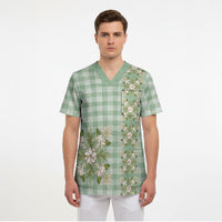 Liko Kukui Hawai'i Palaka Squares Maile Leaf Scrub Top Flowers Hawaiian Quilt Patterns
