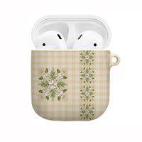 Melemele Ahiahia Hawai'i Palaka Squares Maile Leaf AirPods Case Flowers Hawaiian Quilt Patterns