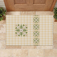 Melemele Ahiahia Hawai'i Palaka Squares Maile Leaf Rubber Doormat Flowers Hawaiian Quilt Patterns