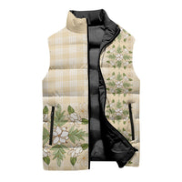 Melemele Ahiahia Hawai'i Palaka Squares Maile Leaf Sleeveless Puffer Jacket Flowers Hawaiian Quilt Patterns
