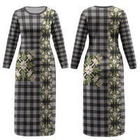 Pauli Hawai'i Palaka Squares Maile Leaf Couples Matching Long Sleeve Bodycon Dress and Hawaiian Shirt Flowers Hawaiian Quilt Patterns