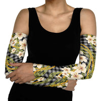 Ele'ele Hawai'i Palaka Plumeria Arm Sleeves Puakenikeni and Maile Lei LT9 - Polynesian Pride