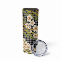 Ele'ele Hawai'i Palaka Plumeria Skinny Tumbler Puakenikeni and Maile Lei LT9 - Polynesian Pride