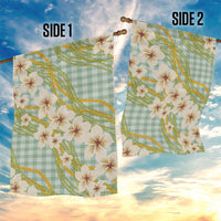 Liko Kukui Hawai'i Palaka Plumeria Garden Flag Puakenikeni and Maile Lei LT9 - Polynesian Pride