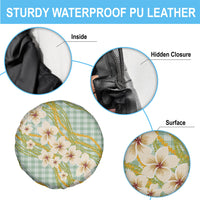 Liko Kukui Hawai'i Palaka Plumeria Spare Tire Cover Puakenikeni and Maile Lei