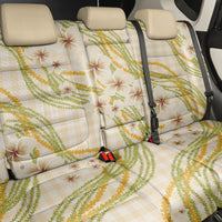 Melemele Ahiahia Hawai'i Palaka Plumeria Back Car Seat Cover Puakenikeni and Maile Lei LT9 - Polynesian Pride
