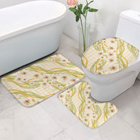 Melemele Ahiahia Hawai'i Palaka Plumeria Bathroom Set Puakenikeni and Maile Lei
