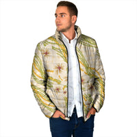 Melemele Ahiahia Hawai'i Palaka Plumeria Padded Jacket Puakenikeni and Maile Lei
