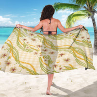 Melemele Ahiahia Hawai'i Palaka Plumeria Sarong Puakenikeni and Maile Lei