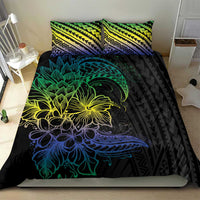 Floral Polynesian Hibiscus Tattoo Bedding Set Green Gradient Style LT9 - Polynesian Pride