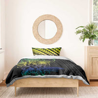 Floral Polynesian Hibiscus Tattoo Bedding Set Green Gradient Style LT9 - Polynesian Pride