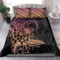 Floral Polynesian Hibiscus Tattoo Bedding Set Peach Gradient Style LT9 - Polynesian Pride